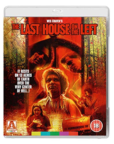 Blu-ray cover art for The Last House on the Left featuring stylized horror imagery.