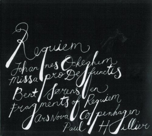 CD cover with white calligraphy on a black background, reading “Requiem.”