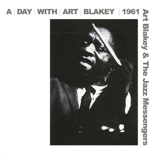 Black and white album cover featuring drummer Art Blakey in profile.
