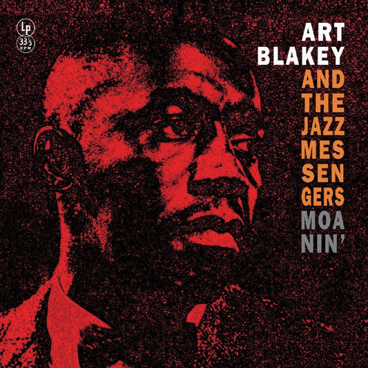 Vinyl album cover featuring a red and black portrait of Art Blakey.
