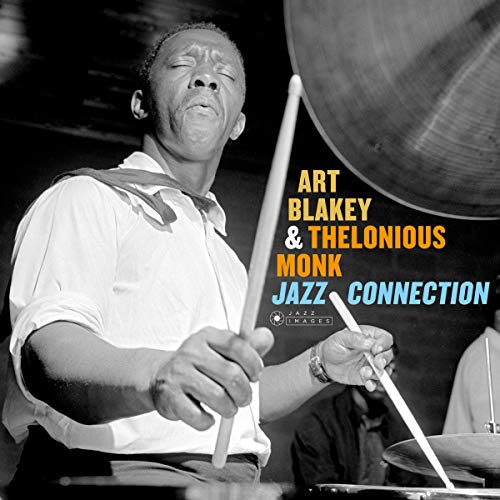 Art Blakey portrait on album cover, “Jazz Connection” LP record.