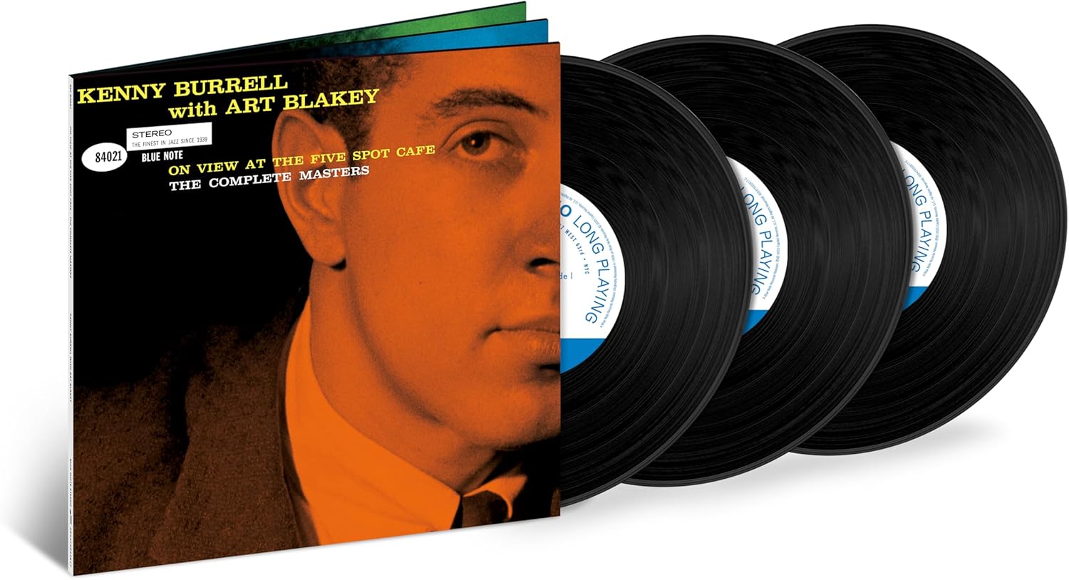 Jazz vinyl record set featuring Art Blakey and Kenny Burrell.