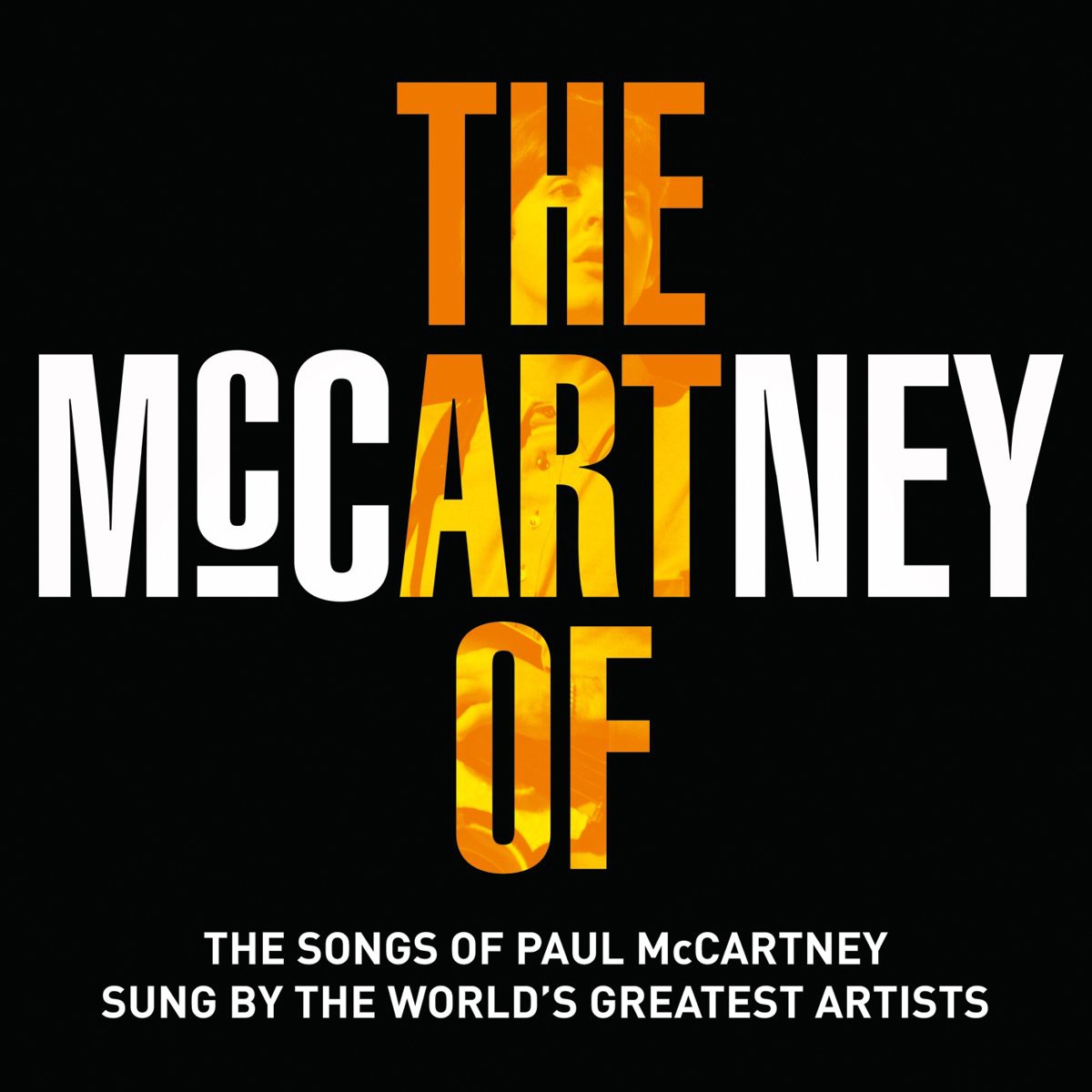 Album cover for "The Art of McCartney" with bold orange and white text.