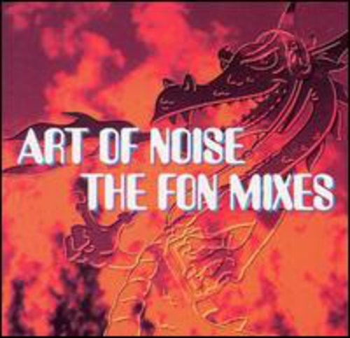 Art Of Noise album cover: red and orange abstract dragon illustration.