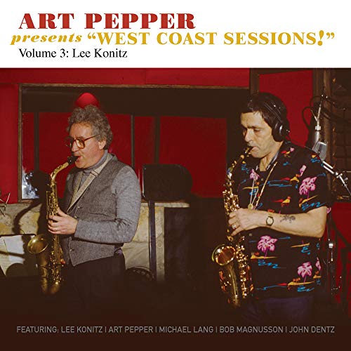 CD cover featuring two saxophone players in a recording studio.