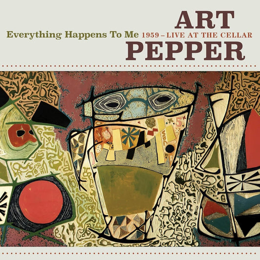 Art Pepper CD cover: abstract face in collage style painting.