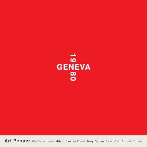 Red CD cover with white text "GENEVA 1980" and musician credits below.