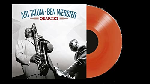 Jazz album cover featuring Art Tatum and Ben Webster with red vinyl record.