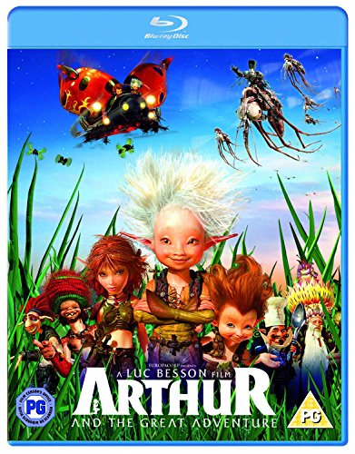 Arthur And The Great Adventure" Blu-ray cover featuring cartoon characters in grass.