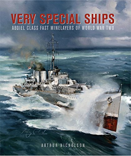 Book cover depicting a grey warship at sea with white waves.