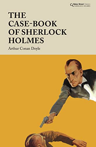 Book cover: "The Case-Book of Sherlock Holmes" with illustration of Holmes.