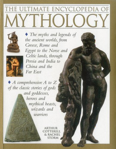 Book cover featuring a bronze statue and images relating to ancient mythology.