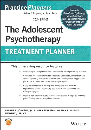 Book cover: "The Adolescent Psychotherapy Treatment Planner," sixth edition.