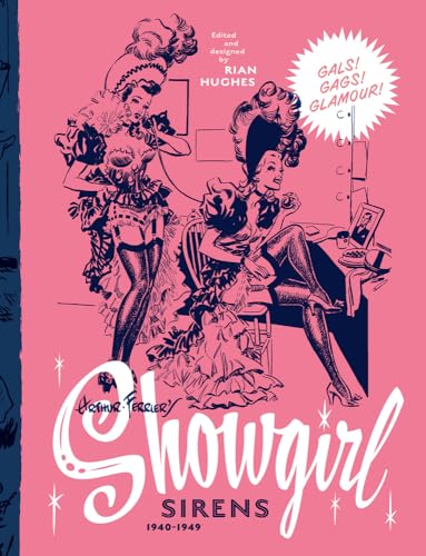 Book cover featuring vintage illustrations of glamorous showgirls in blue and pink.