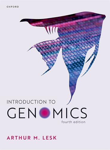 Book cover for “Introduction to Genomics”, fourth edition, with DNA imagery.