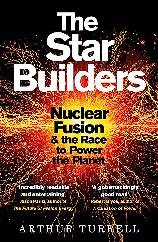 Book cover for “The Star Builders” with fiery, branching energy design.