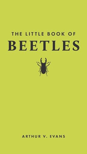 Green book cover with black text reading "The Little Book of Beetles" and a beetle illustration.
