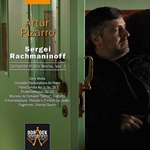 CD cover featuring pianist Artur Pizarro and composer Sergei Rachmaninoff.