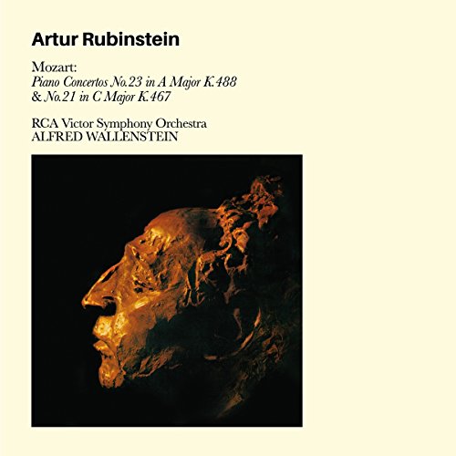 CD cover with a golden bust of Mozart on a beige background.