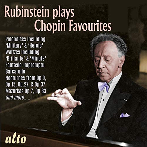 CD cover featuring pianist Artur Rubinstein in a suit.
