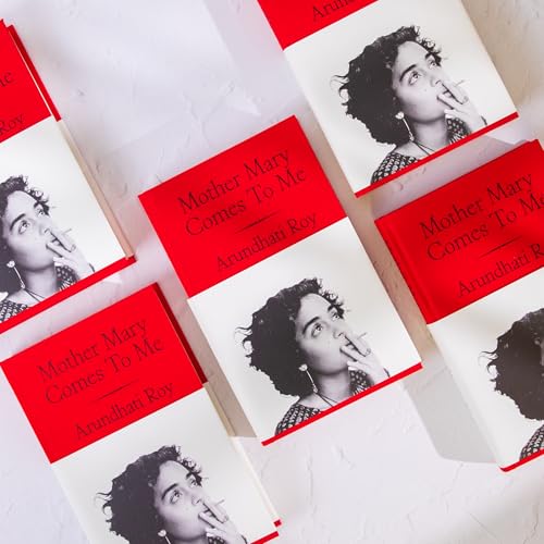 Red book covers with a black and white portrait of a woman smoking.