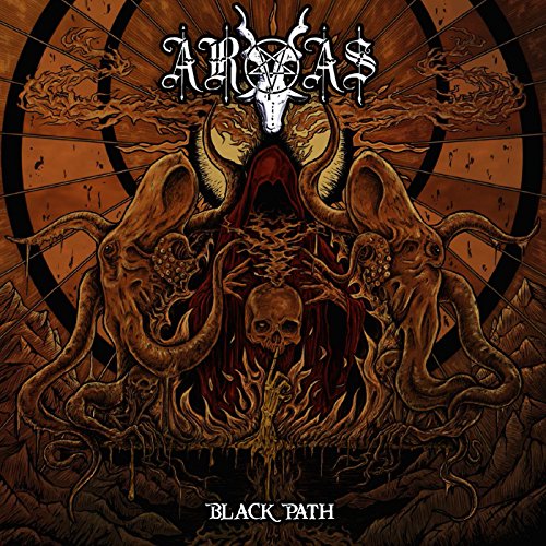 Dark album cover with skull, tentacles, and band name "Arvas.