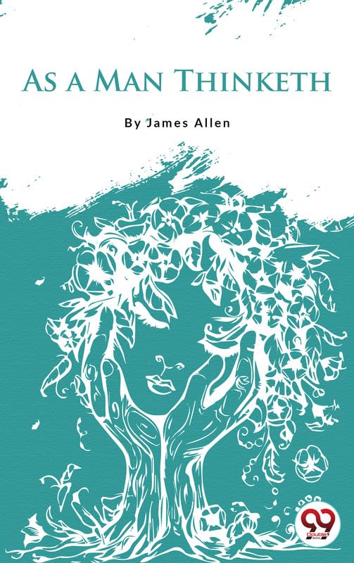 Book cover: “As a Man Thinketh” by James Allen, with a tree illustration.