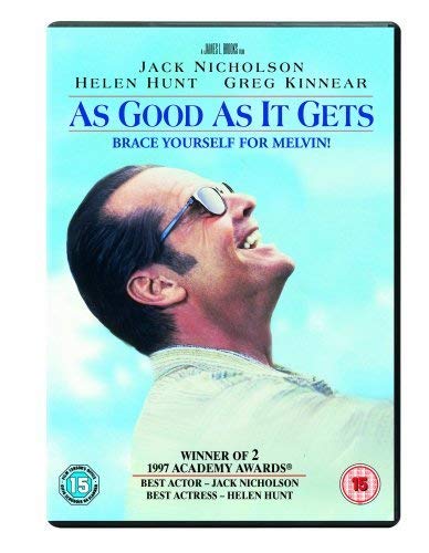 As Good As It Gets" DVD cover featuring Jack Nicholson looking upwards.