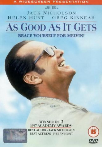DVD cover for "As Good As It Gets" featuring Jack Nicholson smiling.