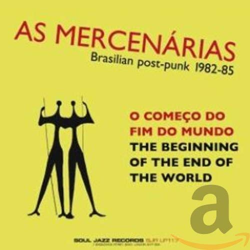 CD cover for “As Mercenárias” with a stark, graphic puppet illustration.