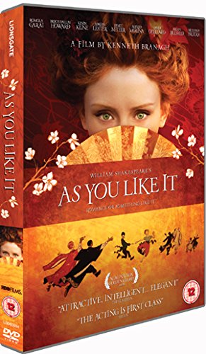 DVD cover for "As You Like It" featuring a woman with a fan.