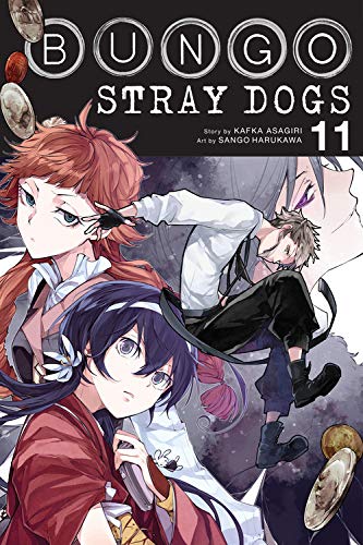 Bungo Stray Dogs, Vol. 11" manga cover featuring characters in action.