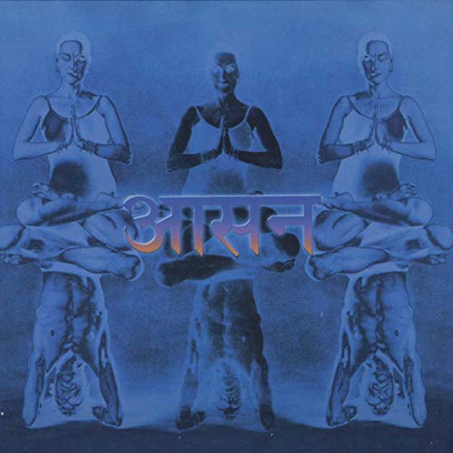 CD cover with three figures in prayer pose against a blue background.