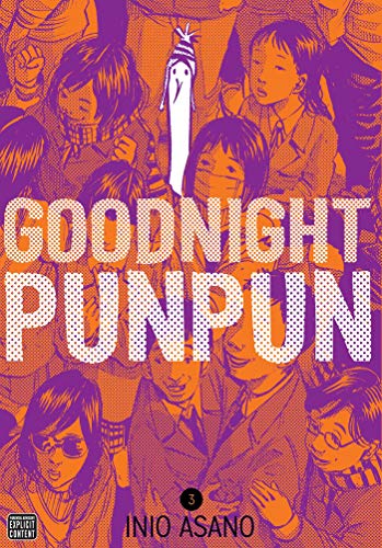 Goodnight Punpun" Volume 3 cover: bird-like figure amid a crowd, orange and purple tones.