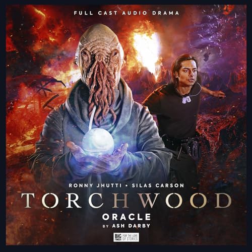 Torchwood audio drama cover featuring a tentacled alien and a woman with a collar.