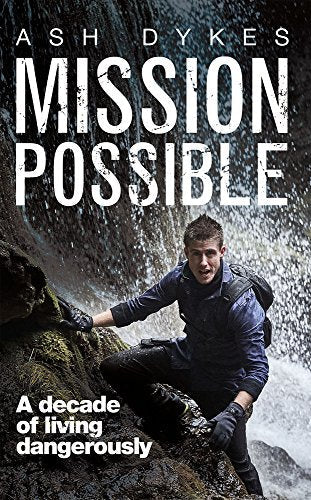 Book cover: man climbing a rocky cliff near a waterfall.