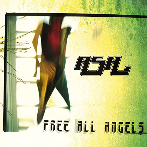 Album cover for Ash Free All Angels featuring a blurred figure against green background.