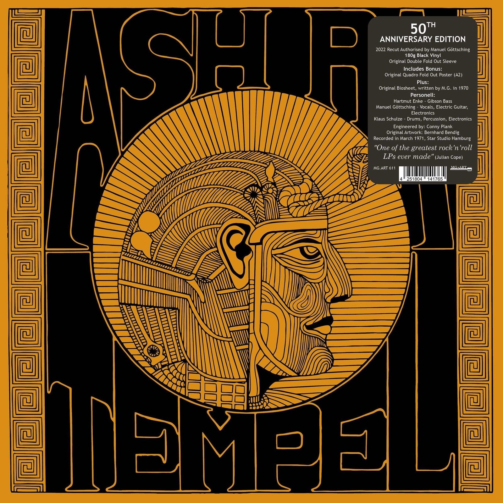 Vinyl cover art featuring an Egyptian-style profile illustration in black and gold.