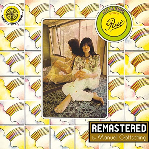 Ash Ra Tempel "Starring Rosi" CD cover with a woman and rainbows.