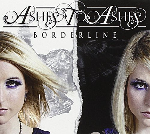 CD cover for "Ashes To Ashes - Borderline" with split portrait and bird.