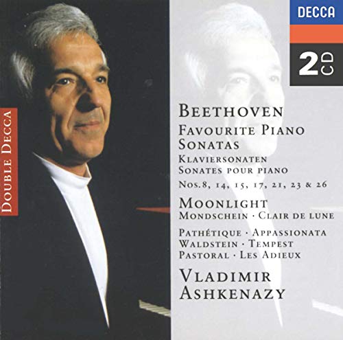 CD cover featuring pianist Vladimir Ashkenazy and Beethoven’s piano sonatas.