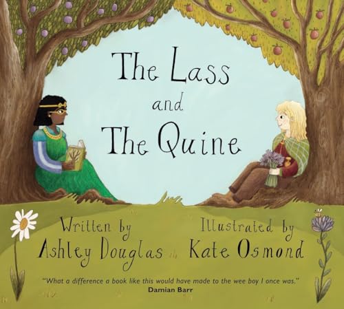 Book cover depicting two young girls reading under fruit trees.