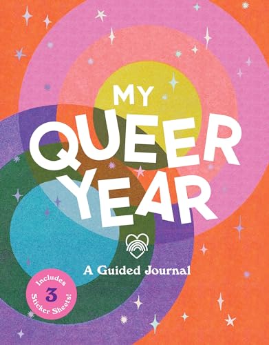 Cover of “My Queer Year” journal with colorful overlapping circles.