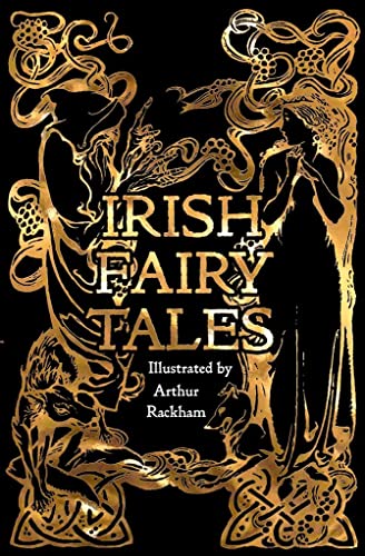 Gold Art Nouveau cover for “Irish Fairy Tales” book.