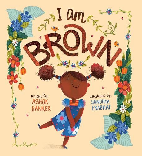 A young brown-skinned girl with pigtails smiles on a floral-bordered book cover.