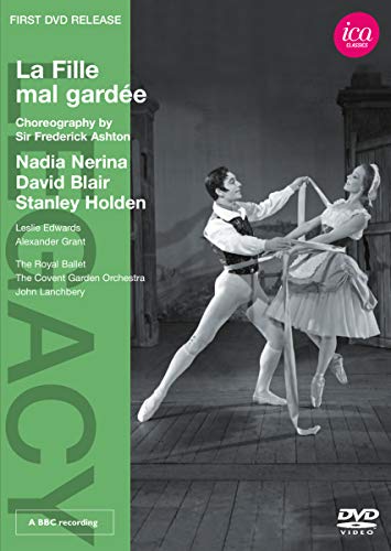DVD cover for “La Fille mal gardée” ballet, featuring dancers in costume.
