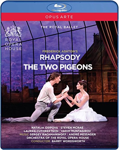 "Blu-ray case cover featuring ballet dancers in a tender pose, with cityscape background."