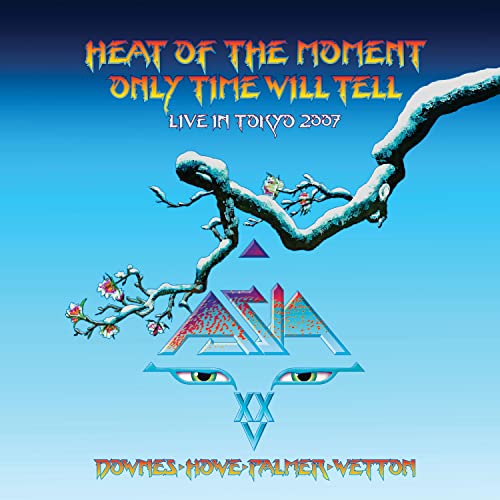 Asia “Heat of the Moment” vinyl album cover with branch and eyes.