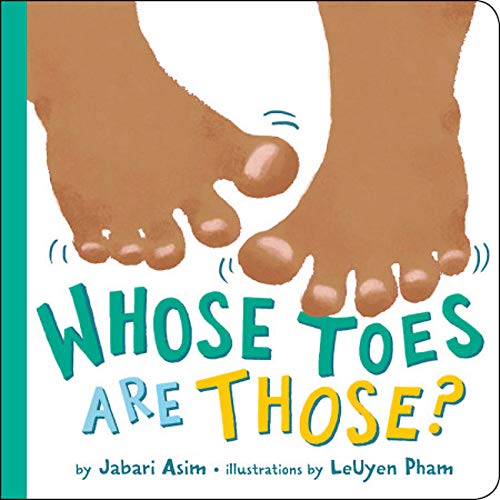 Book cover with illustrated feet and large, colorful title text.