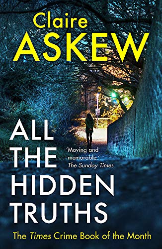 Book cover: dark forest path with a lone figure, title "All The Hidden Truths".